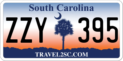SC license plate ZZY395