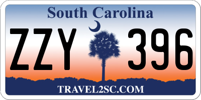 SC license plate ZZY396