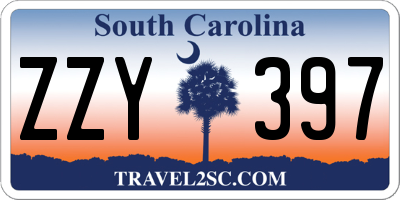SC license plate ZZY397