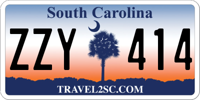SC license plate ZZY414