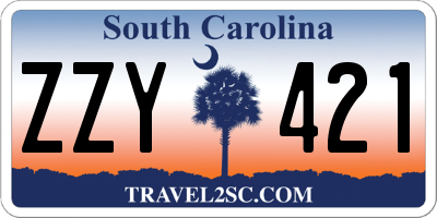 SC license plate ZZY421