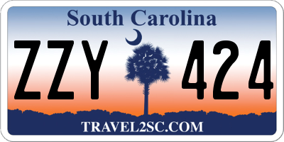 SC license plate ZZY424