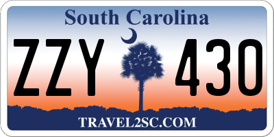 SC license plate ZZY430