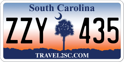 SC license plate ZZY435