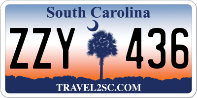 SC license plate ZZY436