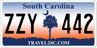SC license plate ZZY442