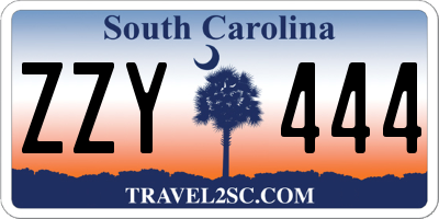 SC license plate ZZY444