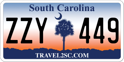 SC license plate ZZY449