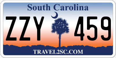SC license plate ZZY459