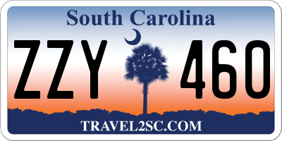 SC license plate ZZY460