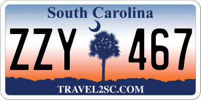 SC license plate ZZY467