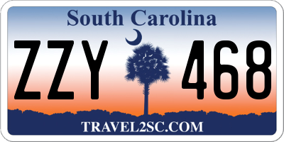 SC license plate ZZY468