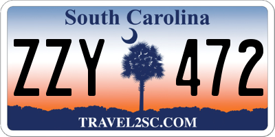 SC license plate ZZY472