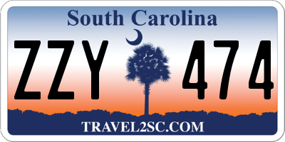 SC license plate ZZY474