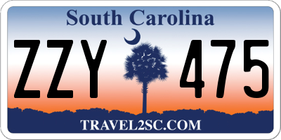 SC license plate ZZY475