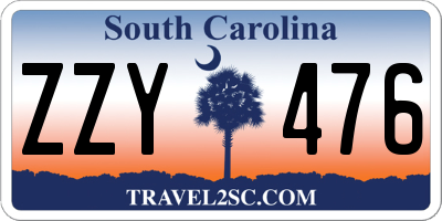 SC license plate ZZY476
