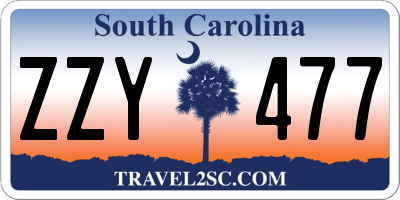 SC license plate ZZY477