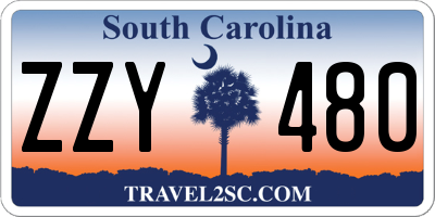 SC license plate ZZY480