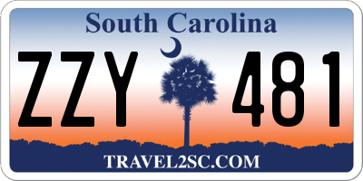 SC license plate ZZY481