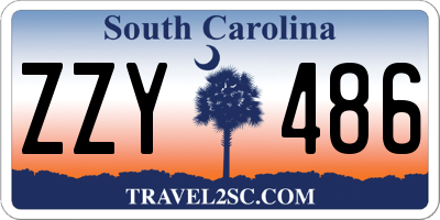 SC license plate ZZY486