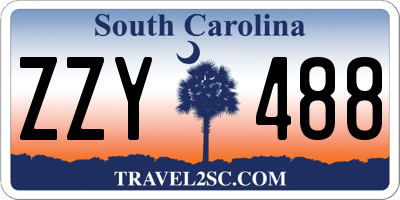 SC license plate ZZY488