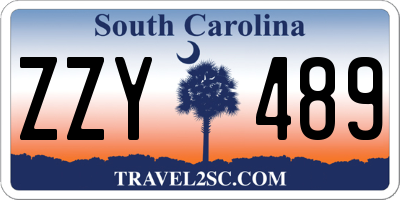 SC license plate ZZY489