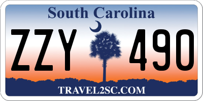 SC license plate ZZY490
