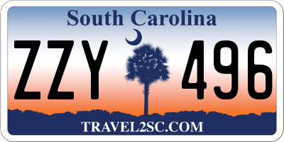 SC license plate ZZY496