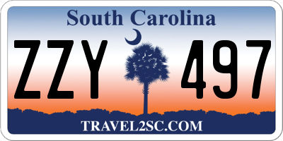 SC license plate ZZY497