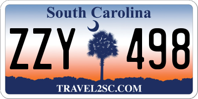 SC license plate ZZY498