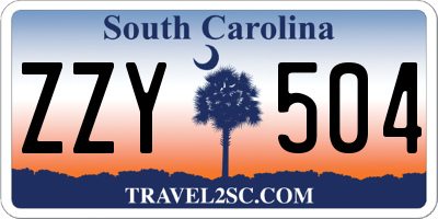 SC license plate ZZY504