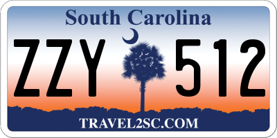 SC license plate ZZY512
