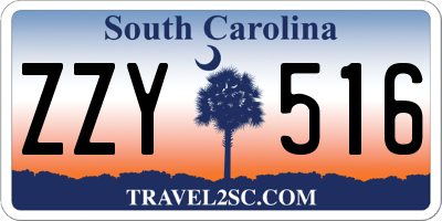 SC license plate ZZY516