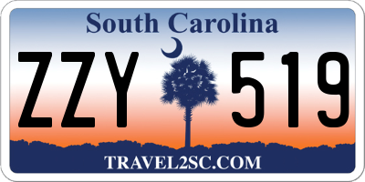 SC license plate ZZY519