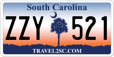 SC license plate ZZY521