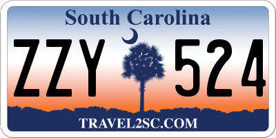 SC license plate ZZY524