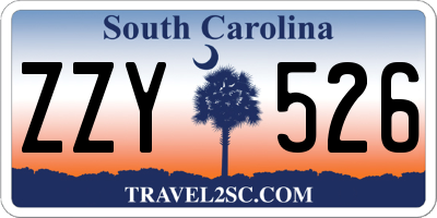 SC license plate ZZY526