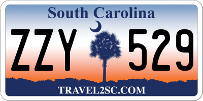 SC license plate ZZY529