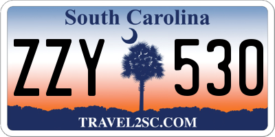SC license plate ZZY530