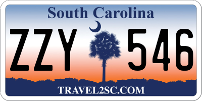 SC license plate ZZY546