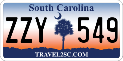 SC license plate ZZY549