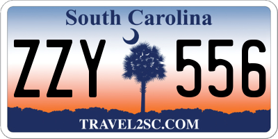 SC license plate ZZY556