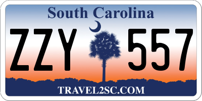 SC license plate ZZY557