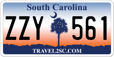 SC license plate ZZY561