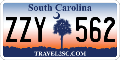 SC license plate ZZY562