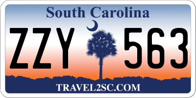 SC license plate ZZY563