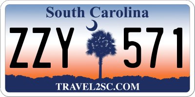 SC license plate ZZY571