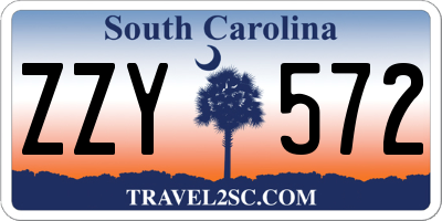 SC license plate ZZY572