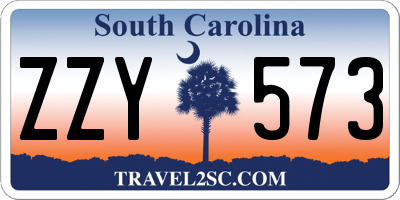 SC license plate ZZY573