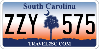 SC license plate ZZY575